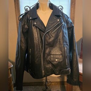 Black Leather Biker Jacket
